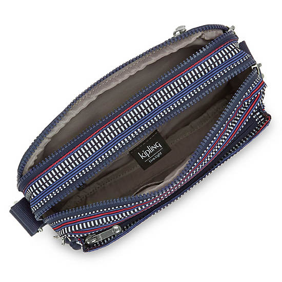 Sacs Crossbody Kipling Abanu Medium Printed Bleu |ZBKD-89593255