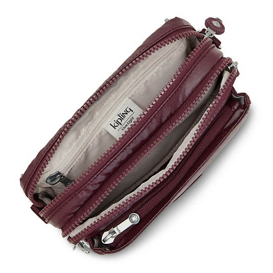 Sacs Crossbody Kipling Abanu Multi Metallic Convertible Bordeaux |VNPG-56865435