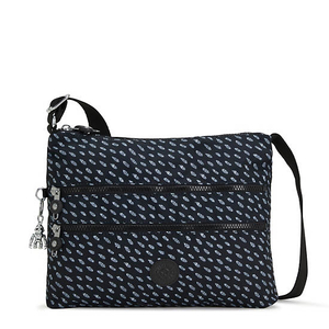 Sacs Crossbody Kipling Alvar Printed Noir Blanche |DCEG-30810947