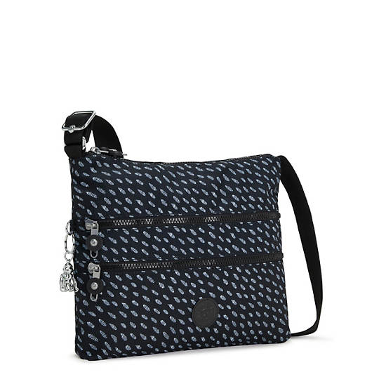 Sacs Crossbody Kipling Alvar Printed Noir Blanche |DCEG-30810947