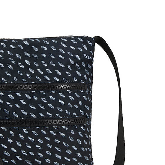 Sacs Crossbody Kipling Alvar Printed Noir Blanche |DCEG-30810947