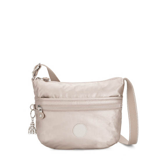 Sacs Crossbody Kipling Arto Small Metallic Beige |ITIV-14733662