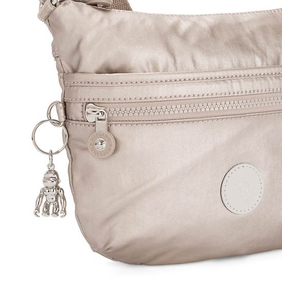 Sacs Crossbody Kipling Arto Small Metallic Beige |ITIV-14733662