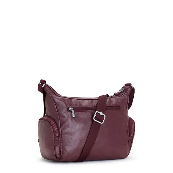 Sacs Crossbody Kipling Gabbie Small Metallic Bordeaux |NBHK-60741806