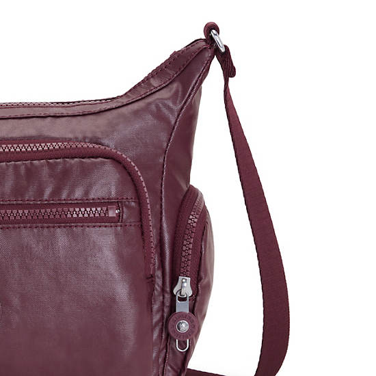 Sacs Crossbody Kipling Gabbie Small Metallic Bordeaux |NBHK-60741806