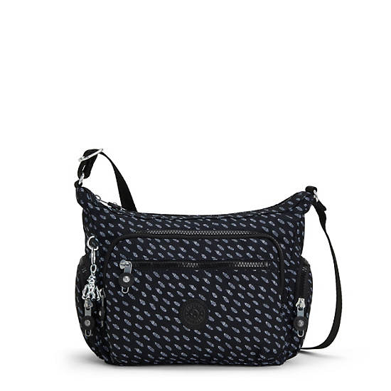 Sacs Crossbody Kipling Gabbie Small Printed Bleu Blanche |MOZU-35985974