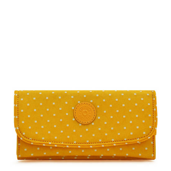 Sac à Main Kipling Money Land Printed Snap Wallet Jaune |EPSL-61463011