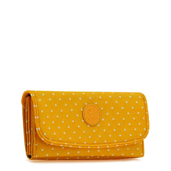 Sac à Main Kipling Money Land Printed Snap Wallet Jaune |EPSL-61463011