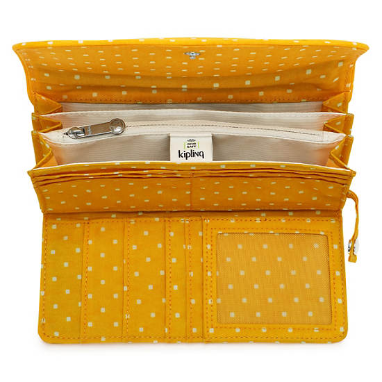 Sac à Main Kipling Money Land Printed Snap Wallet Jaune |EPSL-61463011