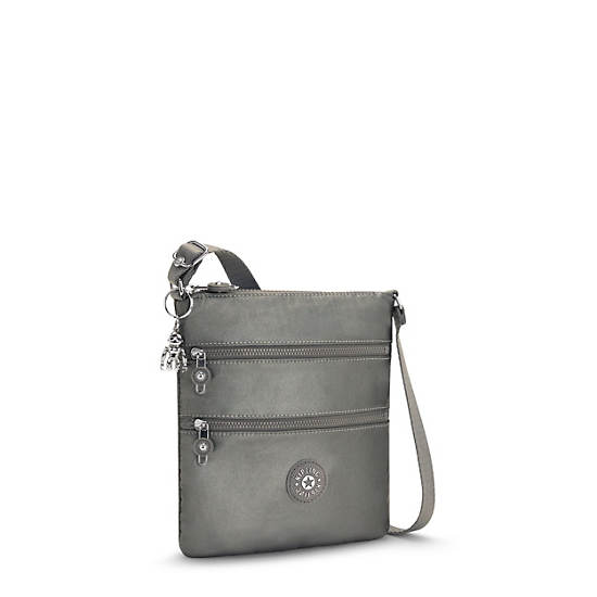 Sac Mini Kipling Keiko Metallic Crossbody Grise |YUKM-18736210