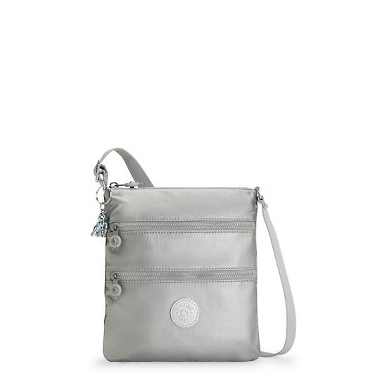 Sac Mini Kipling Keiko Metallic Crossbody Argent |KBBJ-75125700