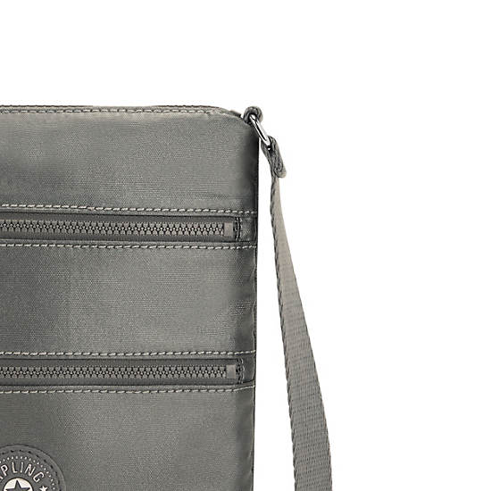 Sac Mini Kipling Keiko Metallic Crossbody Grise |YUKM-18736210