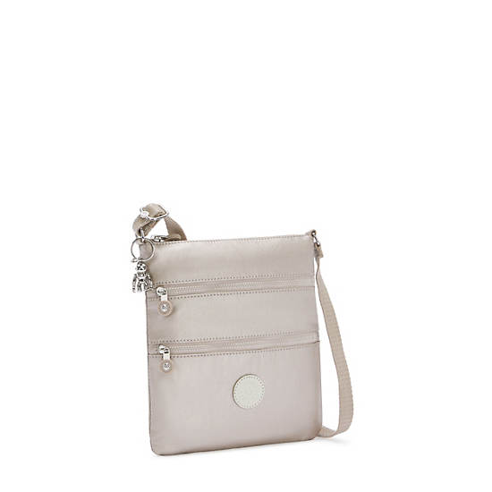 Sac Mini Kipling Keiko Metallic Crossbody Beige |ONDG-62300055