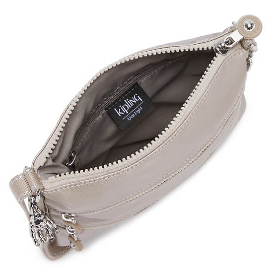 Sac Mini Kipling Keiko Metallic Crossbody Beige |ONDG-62300055