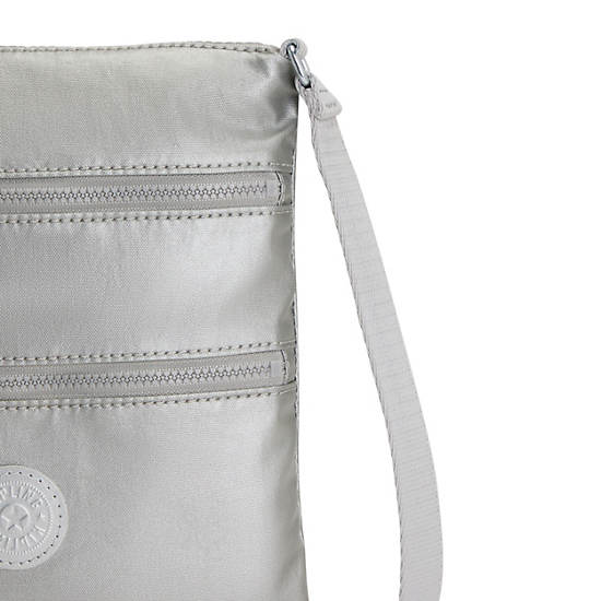 Sac Mini Kipling Keiko Metallic Crossbody Argent |KBBJ-75125700