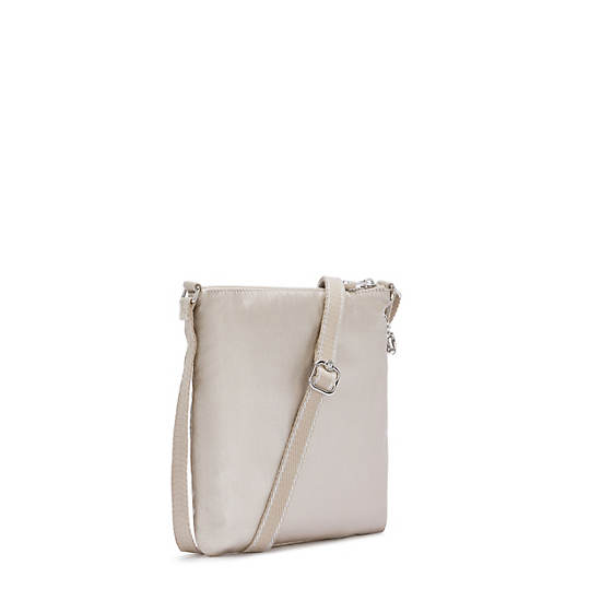 Sac Mini Kipling Keiko Metallic Crossbody Beige |ONDG-62300055