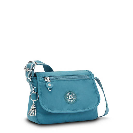 Sac Mini Kipling Sabian Crossbody Turquoise |PKUG-87479216