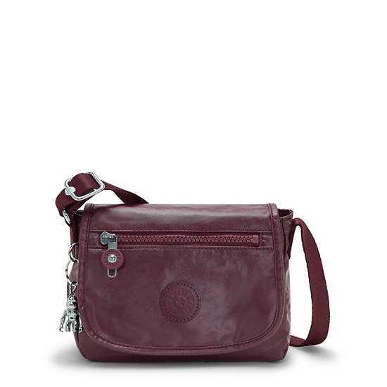 Sac Mini Kipling Sabian Metallic Crossbody Bordeaux |HYDR-22042607