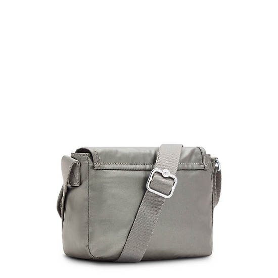 Sac Mini Kipling Sabian Metallic Crossbody Grise |HJQY-17278370