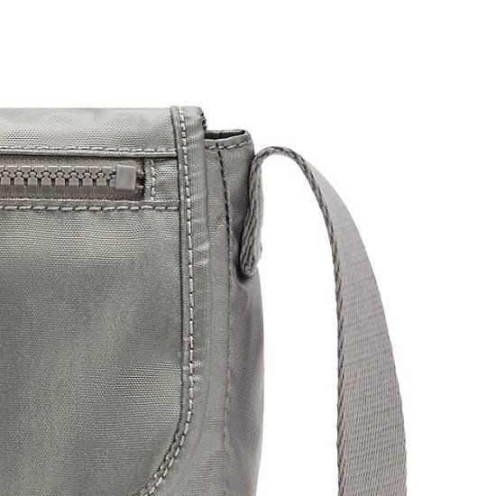 Sac Mini Kipling Sabian Metallic Crossbody Grise |HJQY-17278370