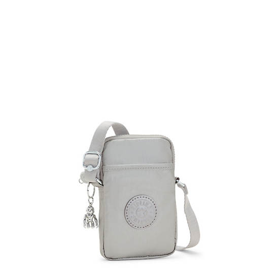 Sac Mobile Kipling Tally Metallic Crossbody Argent |AVHM-59794527