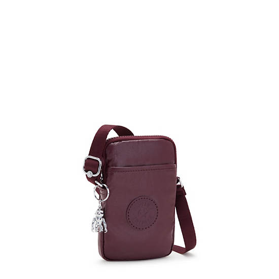 Sac Mobile Kipling Tally Metallic Crossbody Bordeaux |TRDR-27453102