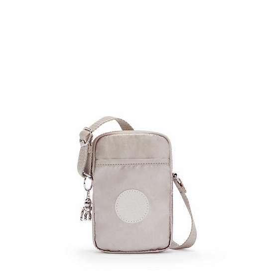 Sac Mobile Kipling Tally Metallic Crossbody Beige |PHKM-01048262