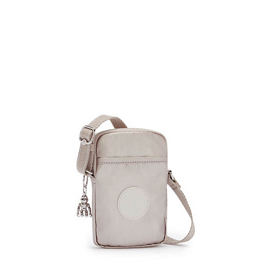 Sac Mobile Kipling Tally Metallic Crossbody Beige |PHKM-01048262