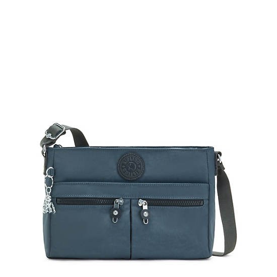 Sacs Crossbody Kipling New Angie Bleu Marine Grise |ZJGH-95328098