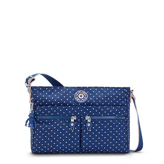 Sacs Crossbody Kipling New Angie Printed Bleu |IDDN-81370347