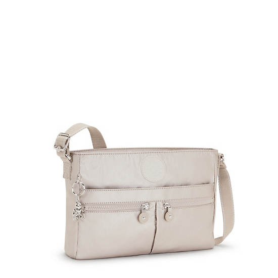 Sacs Crossbody Kipling New Angie Metallic Beige |RRHS-04036269