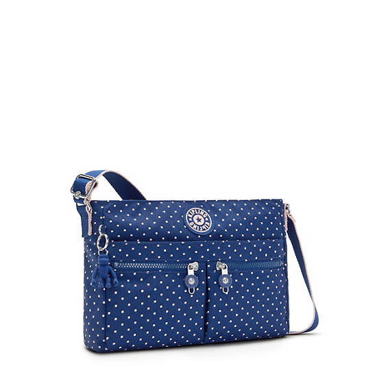 Sacs Crossbody Kipling New Angie Printed Bleu |IDDN-81370347