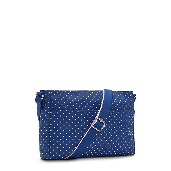 Sacs Crossbody Kipling New Angie Printed Bleu |IDDN-81370347