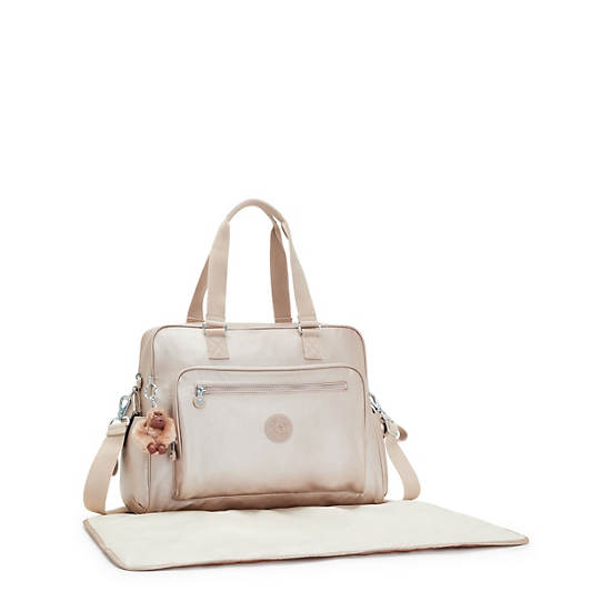 Sacs Kipling Alanna Classiche Metallic Diaper Bag Beige |ZQYZ-16105463