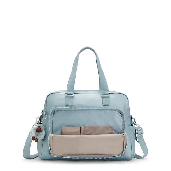 Sacs Kipling Alanna Metallic Diaper Bag Turquoise |BFON-74110781