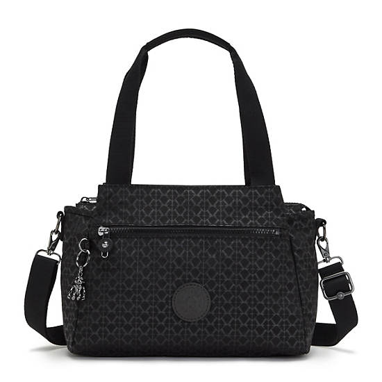 Sacs à Bandoulière Kipling Elysia Printed Noir |TGES-05459118