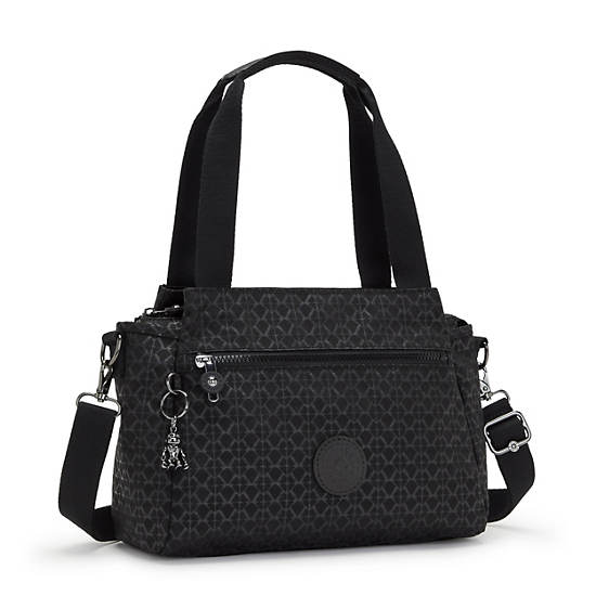 Sacs à Bandoulière Kipling Elysia Printed Noir |TGES-05459118