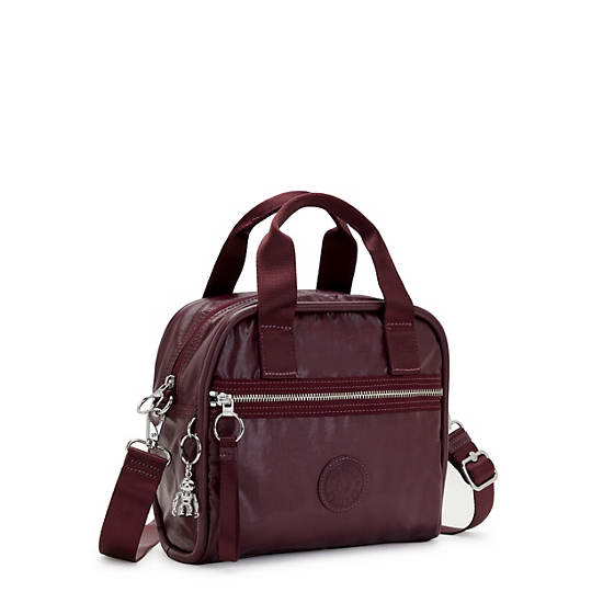 Sacs à Bandoulière Kipling Hadya Metallic Bordeaux |EJNC-32299384