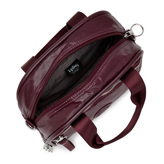 Sacs à Bandoulière Kipling Hadya Metallic Bordeaux |EJNC-32299384