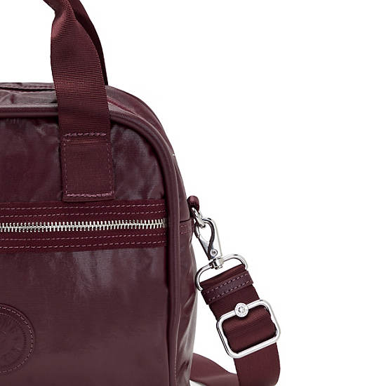 Sacs à Bandoulière Kipling Hadya Metallic Bordeaux |EJNC-32299384