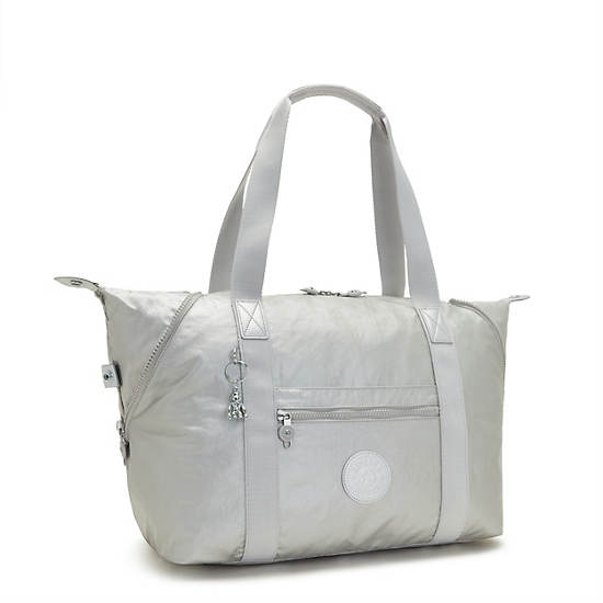 Sacs Fourre Tout Kipling Art Medium Metallic Argent |TZVB-84885679