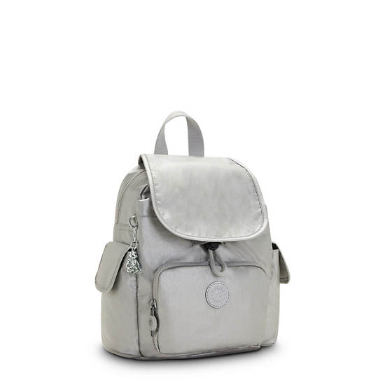 Sacs à Dos Kipling City Pack Mini Classiche Metallic Argent |OCGM-90143025