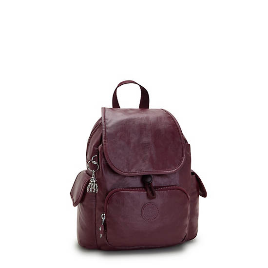 Sacs à Dos Kipling City Pack Mini Classiche Metallic Bordeaux |CWQM-44383278