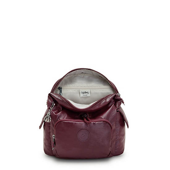 Sacs à Dos Kipling City Pack Mini Classiche Metallic Bordeaux |CWQM-44383278