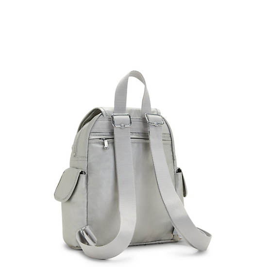 Sacs à Dos Kipling City Pack Mini Classiche Metallic Argent |OCGM-90143025