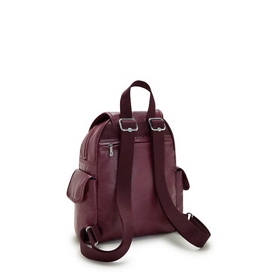 Sacs à Dos Kipling City Pack Mini Classiche Metallic Bordeaux |CWQM-44383278