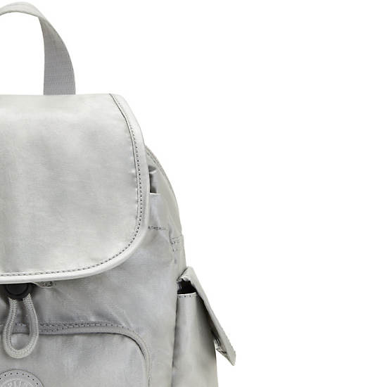 Sacs à Dos Kipling City Pack Mini Classiche Metallic Argent |OCGM-90143025