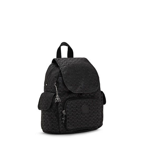 Sacs à Dos Kipling City Pack Mini Classiche Printed Noir |XBSI-38810248