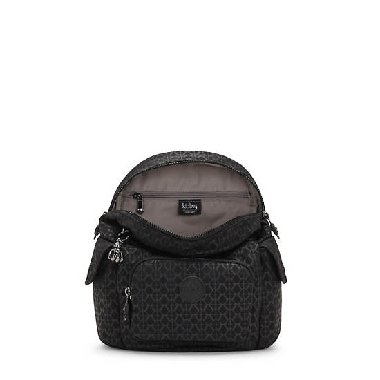 Sacs à Dos Kipling City Pack Mini Classiche Printed Noir |XBSI-38810248