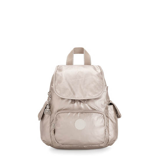 Sacs à Dos Kipling City Pack Mini Metallic Beige |RYMT-31464791